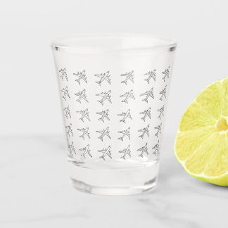 Flugzeugmuster-Brille Schnapsglas