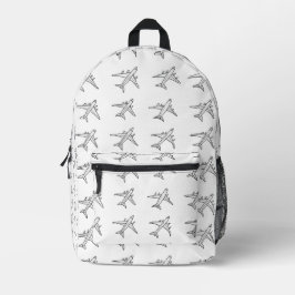 Flugzeugmuster-Rücksäge Bedruckter Rucksack