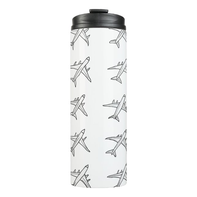 Flugzeugmuster-Tumbler Thermosbecher (Vorderseite)