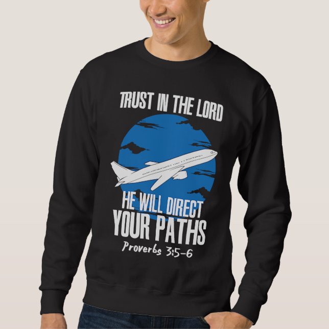 Flugzeugpilot Christlicher Pilot Sprüche 35 6 Sweatshirt (Vorderseite)