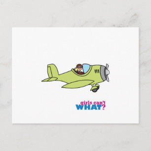 Flugzeugpilot - Licht/Blondine Postkarte