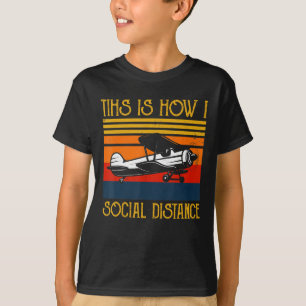 Flugzeugpilot lustig Das ist, wie sozial T-Shirt