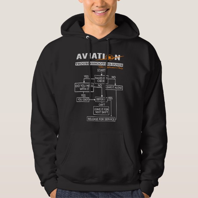 Flugzeugpilot Lustiger Pilot Fehlerbehebungsleitfa Hoodie (Vorderseite)