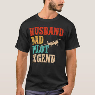 Flugzeugpilot Vater Vintage Retro Ehemann Da T-Shirt