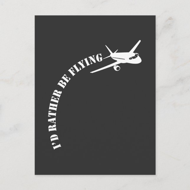 Flugzeugpilotin Fliegender Flugzeug-Flieger Postkarte (Vorderseite)
