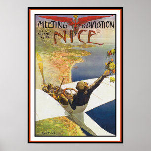 Flugzeugplakat/Print: Meeting d'Aviation Poster