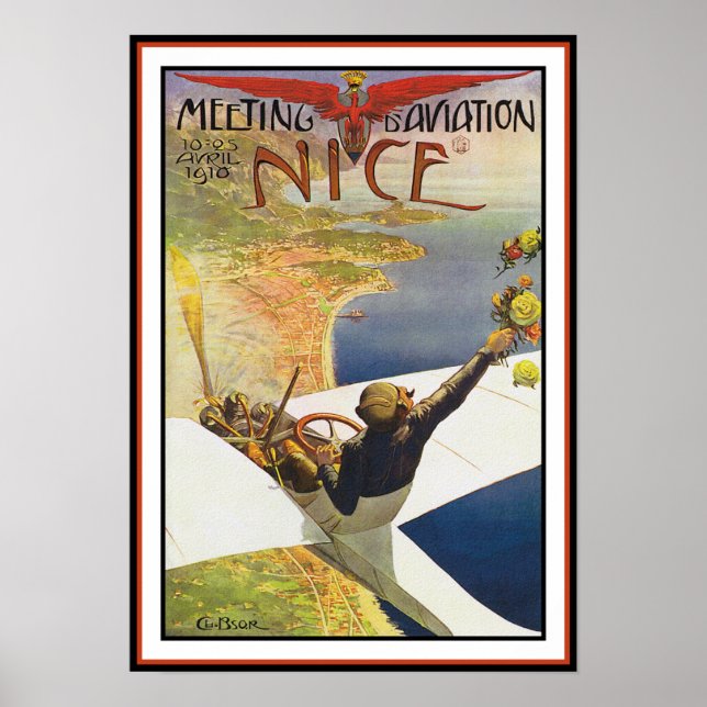 Flugzeugplakat/Print: Meeting d'Aviation Poster (Vorne)