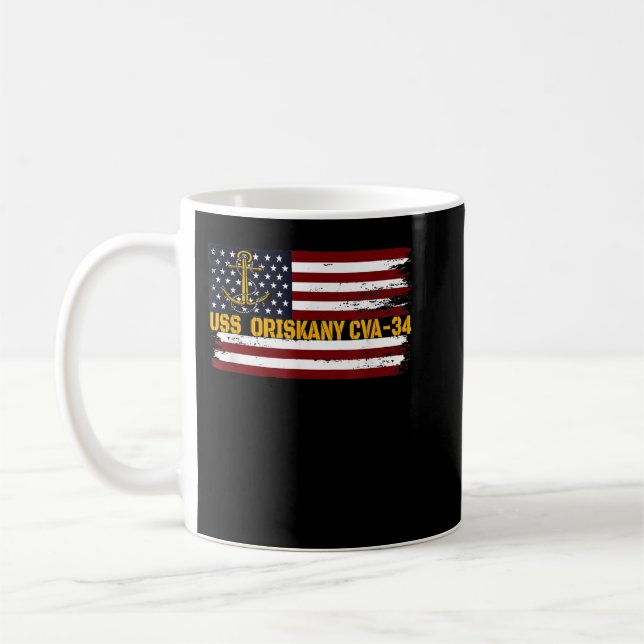 Flugzeugträger USS Oriskany CVA-34 Veteran Fathe Kaffeetasse (Links)