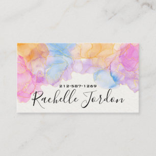 Fluid Alcohol Ink Business Card Visitenkarte