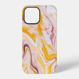 Fluid Art: irisierende abstrakte Textur. iPhone 12 Hülle