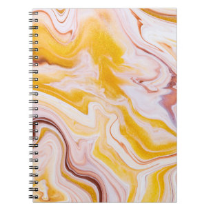 Fluid Art: irisierende abstrakte Textur. Notizblock