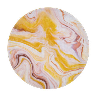 Fluid Art: irisierende abstrakte Textur. Schneidebrett