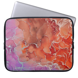 Fluid Art. Moderne, farbenfrohe Hintergrundmusik,  Laptopschutzhülle