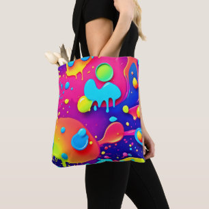 Fluid Color Chaos: Dynamisches digitales Kunstwerk Tasche