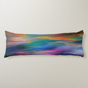 "Fluid Horizons" Zeitgenössische Abstrakte Kunst Seitenschläferkissen