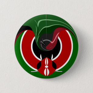 Fluid Kenya Flag Hakuna Matata Button