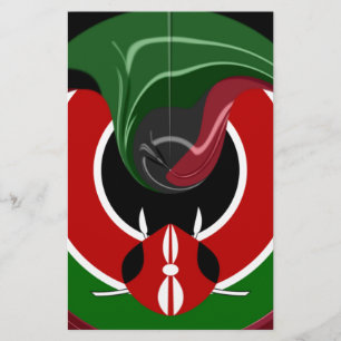 Fluid Kenyan Flag: Ein modernes Design