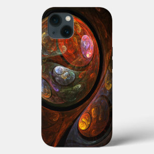 Fluide kosmische abstrakte Kunst in modernem Desig iPhone Hülle