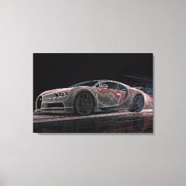 Fluidgeschwindigkeit | Automobil-Kunst (76 cm x 51 Leinwanddruck