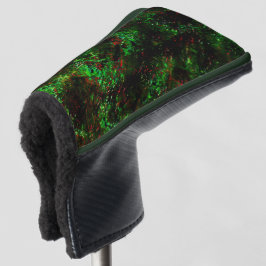 Fluktuation von dunklen Flecken auf leuchtend grün Golf Headcover