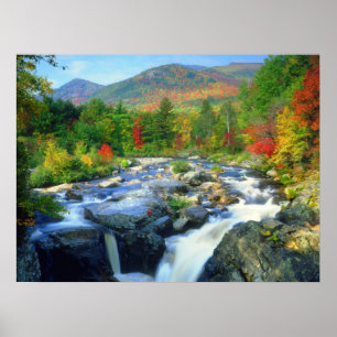 Flume Falls Adirondack-Gebirge Poster
