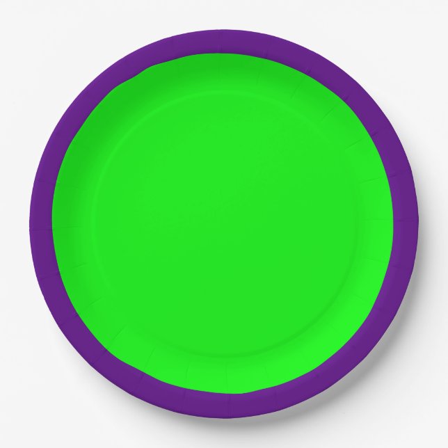 Fluo Green Accent Color Ready to Customization Pappteller (Vorderseite)