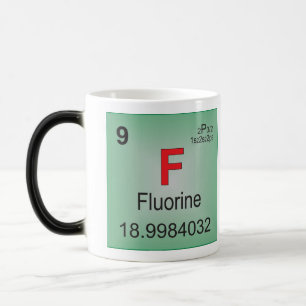 Fluor-einzelnes Element des Periodensystems Verwandlungstasse