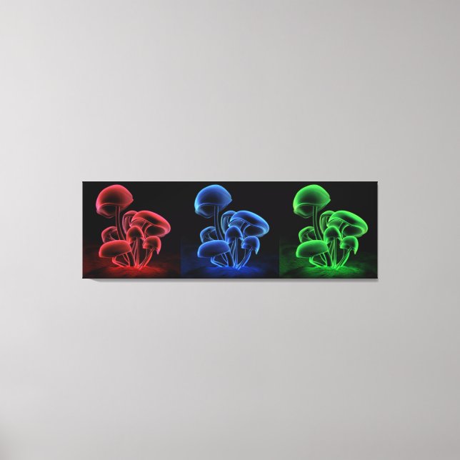 Fluorescence Tryptych Leinwanddruck (Vorderseite)