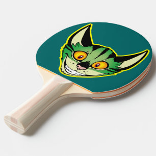 Fluorescent Cartoon Cat Ping Pong Paddle Tischtennis Schläger