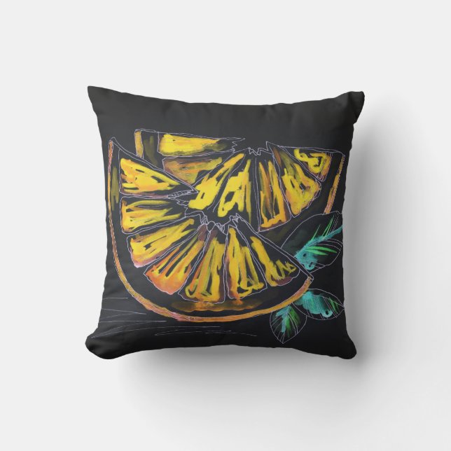 Fluorescent citron moderne coussin pour votre mais (Recto)