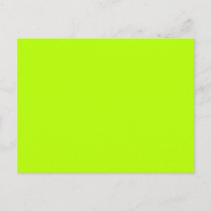 Fluorescent Lime Green Neon Yellow Personalisiert Postkarte