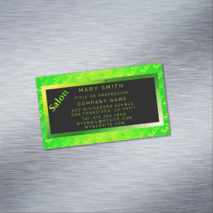 Fluorescent Neon Elegant Magnetische Visitenkarte