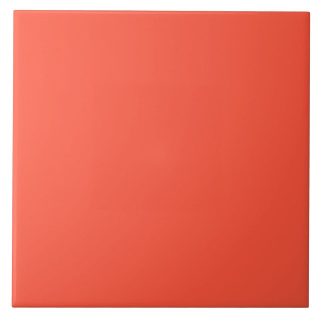 Fluorescent Orange Apricot Neon Personalisiert Fliese (Vorderseite)
