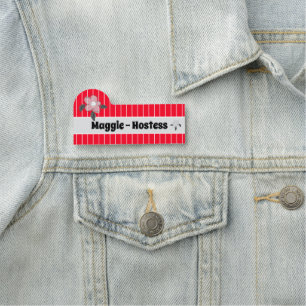 Fluorescent Red Easy Read Namensschild