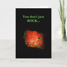 Fluorescent Rock under UV Light Greeting Card Feiertagskarte