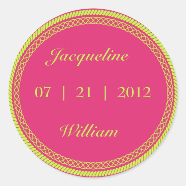 Fluorescent rose chaud et vert citron / Étiquettes (Devant)