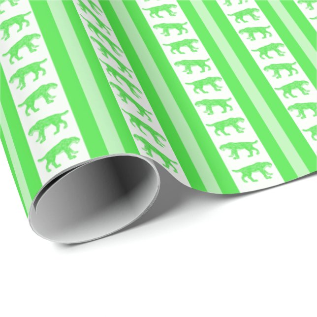 Fluorescent Saber-toothed Tiger Stripe Geschenkpapier (Rolleneckpunkt)