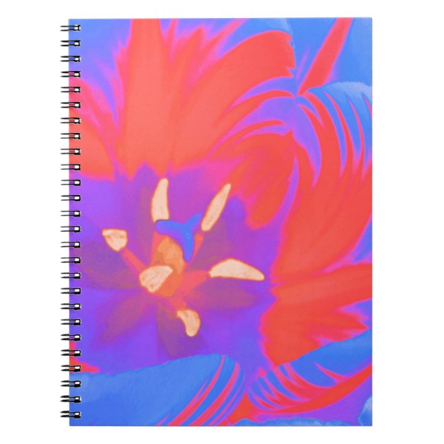 Fluorescent Tulip Notebook Notizblock (Vorderseite)