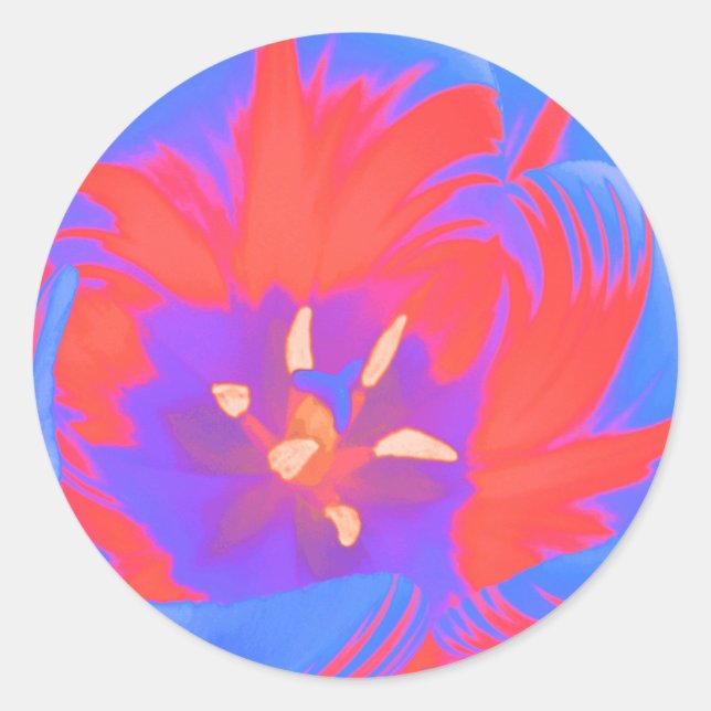 Fluorescent Tulip Sticker (Vorderseite)