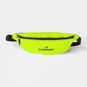 Fluorescent Yellow "I m Fluorescent" Festival Bauchtasche