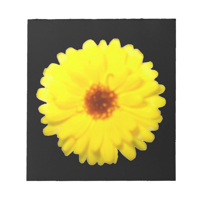 Fluorescent Yellow Marigold Notepad Notizblock (Vorderseite)