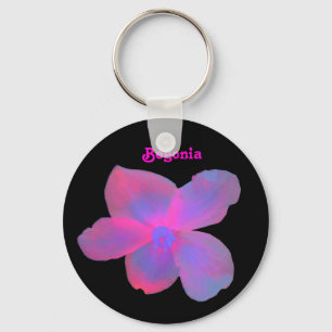 Fluoreszenz Begonia individualisierbarer Schlüssel Schlüsselanhänger