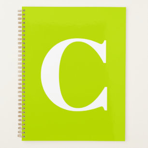 Fluoreszenz Chartreuse Yellow Neon Name Monogram Planer
