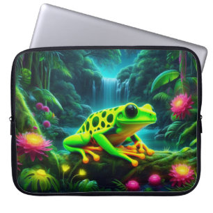 Fluoreszenz Frosch Laptopschutzhülle