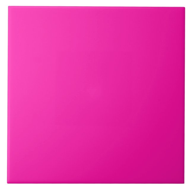 Fluoreszenz Orchid Hot Orchid Pink Personalisiert Fliese (Vorderseite)