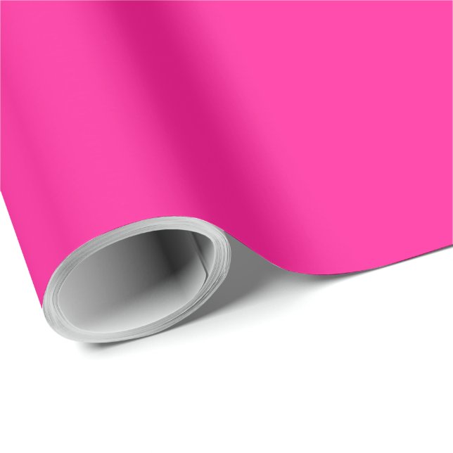Fluoreszenz Rosa Klassische Single Farbe Geschenkpapier (Rolleneckpunkt)