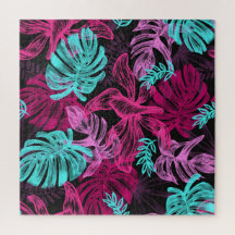 Fluoreszenz-tropische Blätter