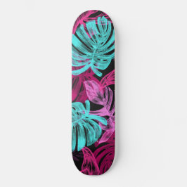 Fluoreszenz-tropische Palme Skateboard