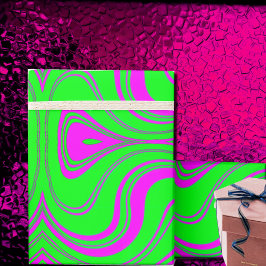 Fluoreszenz-Wellen, modernes Musterpapier Geschenkpapier