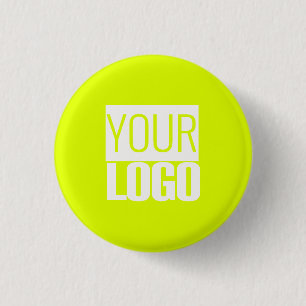 fluoreszierend gelb - fügen Sie Ihr Logo hinzu Button